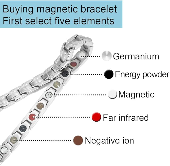 Pulsera de terapia magnética titanio con regulador - additional image 4