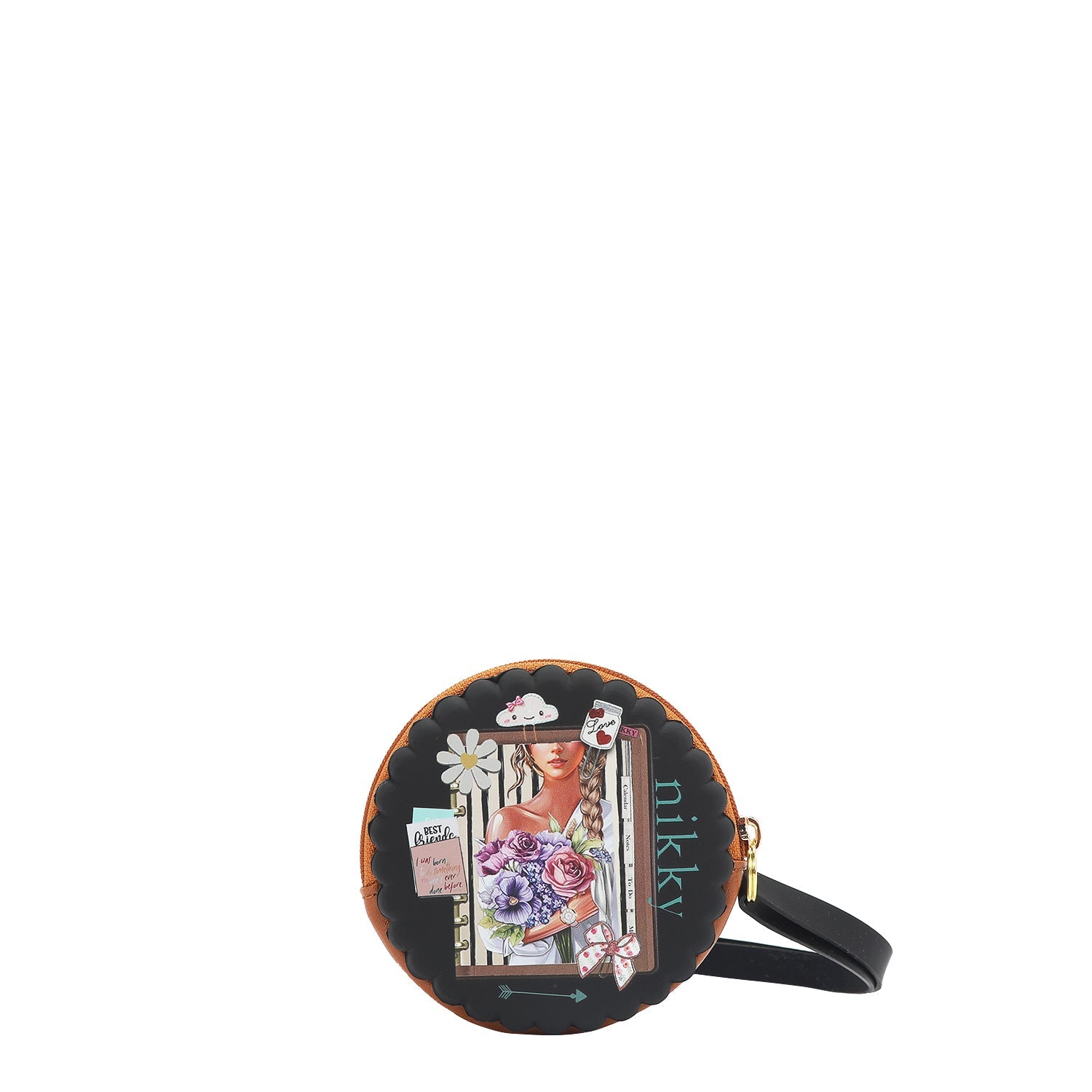 ESTUCHE REDONDO DE SILICONA CON PULSERA (NOSTALGIA NEGRO)